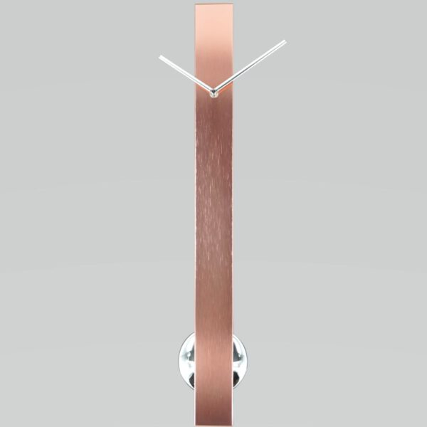 時光方柱玫瑰金拉絲擺錘時鐘 Time pillar rosegold pendulum clock