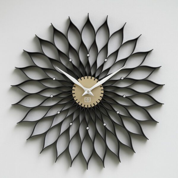 大蓮花鐘黑色 Big lotus clock black