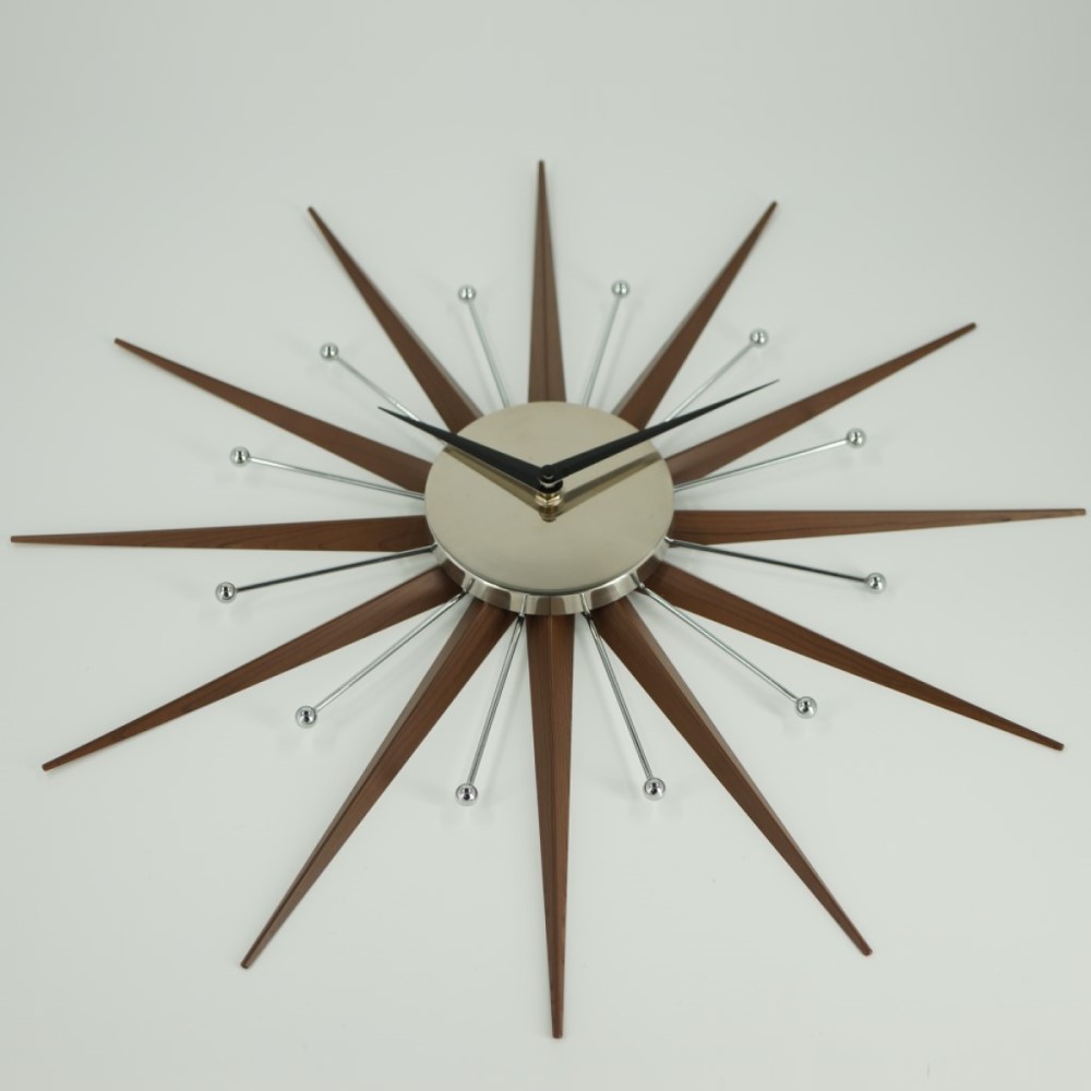 旭日時光掛鐘側視 Sunburst Wall Clock side view