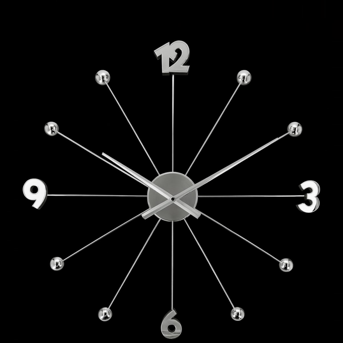 放射時光銀球時鐘 Radiant time 60 silver ball clock