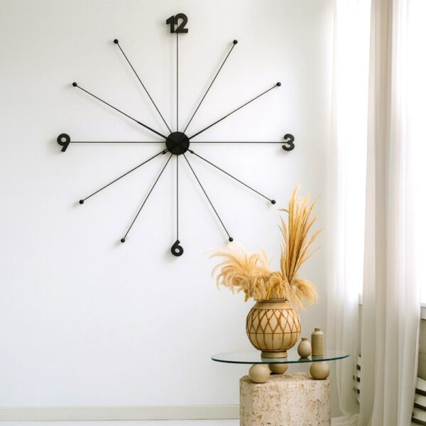 放射時光時鐘-起居室牆面 Radiant Time 100cm clock on the living room wall